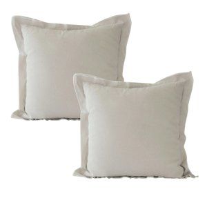 Leah Linen Pillow Cover (2 pack) - Grey